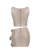 Vanesa Skirt Set in Light Nude